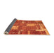 Sideview of Patchwork Orange Transitional Rug, abs2334org