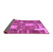 Sideview of Patchwork Purple Transitional Rug, abs2334pur