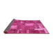 Sideview of Patchwork Pink Transitional Rug, abs2334pnk