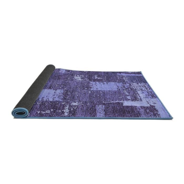 Sideview of Patchwork Blue Transitional Rug, abs2334blu