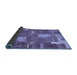 Sideview of Patchwork Blue Transitional Rug, abs2334blu