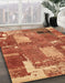 Machine Washable Abstract Red Rug in a Family Room, wshabs2334