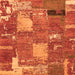 Square Patchwork Orange Transitional Rug, abs2334org