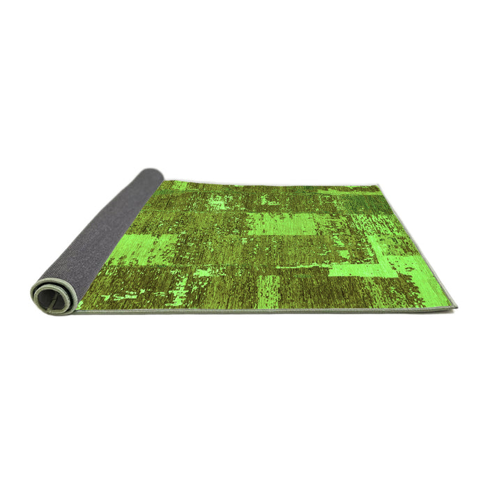 Sideview of Patchwork Green Transitional Rug, abs2334grn