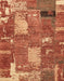 Abstract Red Patchwork Rug, abs2334