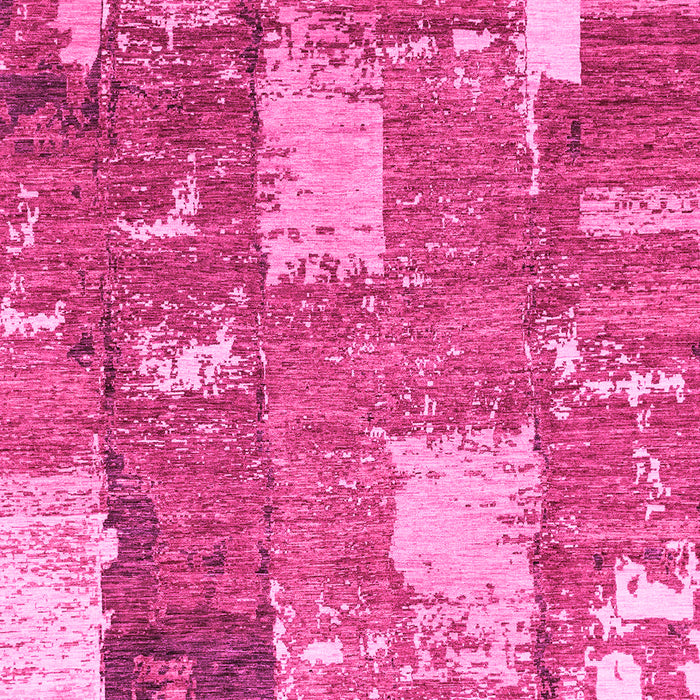 Machine Washable Patchwork Pink Transitional Rug, wshabs2335pnk