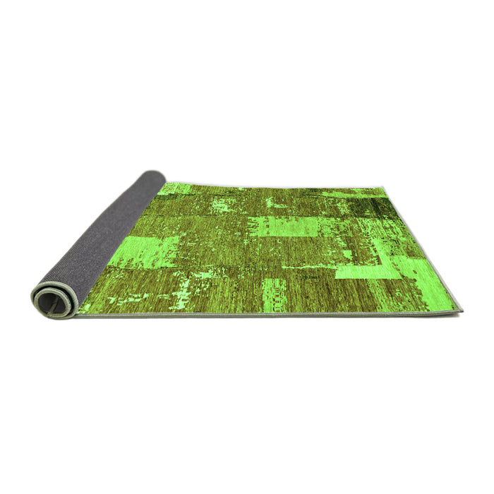 Sideview of Patchwork Green Transitional Rug, abs2335grn
