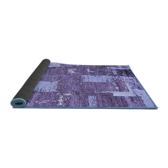 Sideview of Patchwork Blue Transitional Rug, abs2335blu