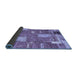 Sideview of Patchwork Blue Transitional Rug, abs2335blu