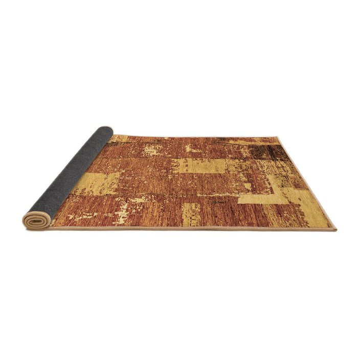 Sideview of Patchwork Brown Transitional Rug, abs2335brn