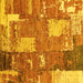 Square Patchwork Yellow Transitional Rug, abs2335yw