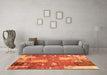 Machine Washable Patchwork Orange Transitional Area Rugs in a Living Room, wshabs2335org