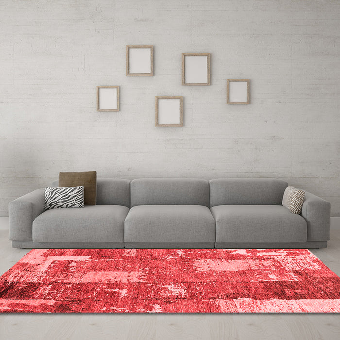 Transitional Red Washable Rugs