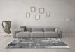 Machine Washable Patchwork Gray Transitional Rug in a Living Room,, wshabs2335gry