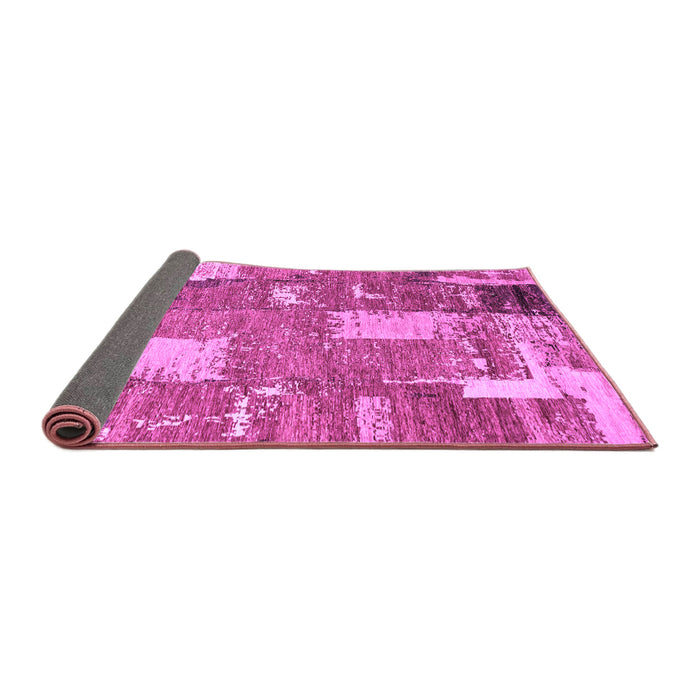 Sideview of Patchwork Purple Transitional Rug, abs2335pur