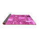 Sideview of Patchwork Purple Transitional Rug, abs2335pur