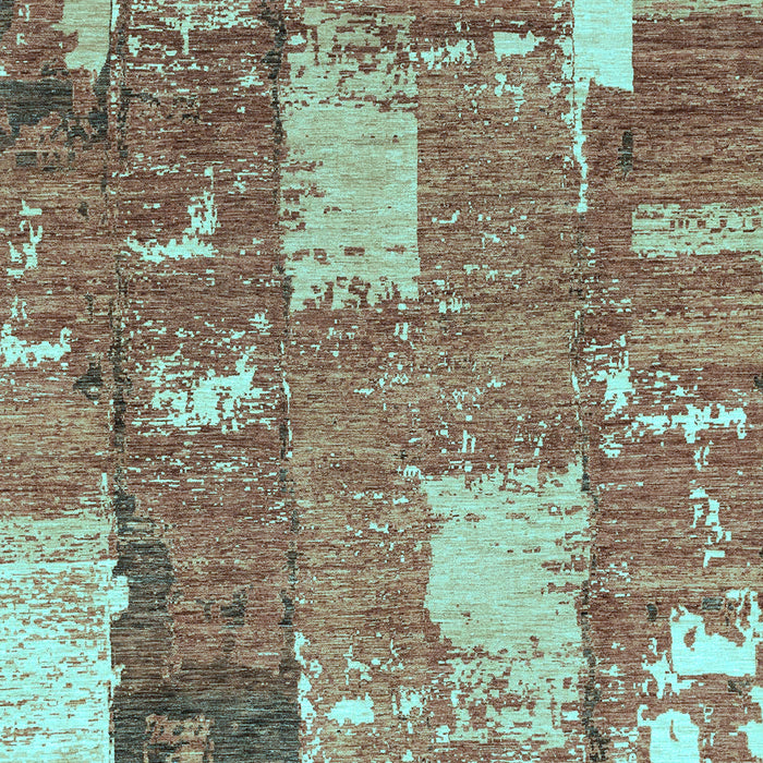 Machine Washable Patchwork Light Blue Transitional Rug, wshabs2335lblu