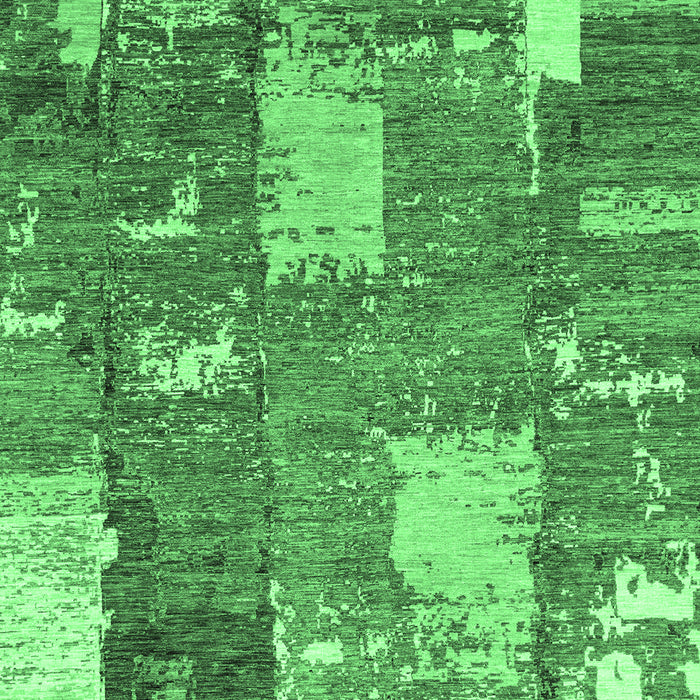 Machine Washable Patchwork Emerald Green Transitional Area Rugs, wshabs2335emgrn