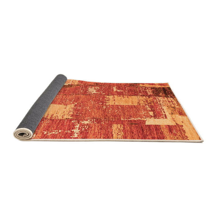 Sideview of Patchwork Orange Transitional Rug, abs2335org