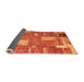 Sideview of Patchwork Orange Transitional Rug, abs2335org