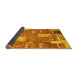 Sideview of Patchwork Yellow Transitional Rug, abs2335yw