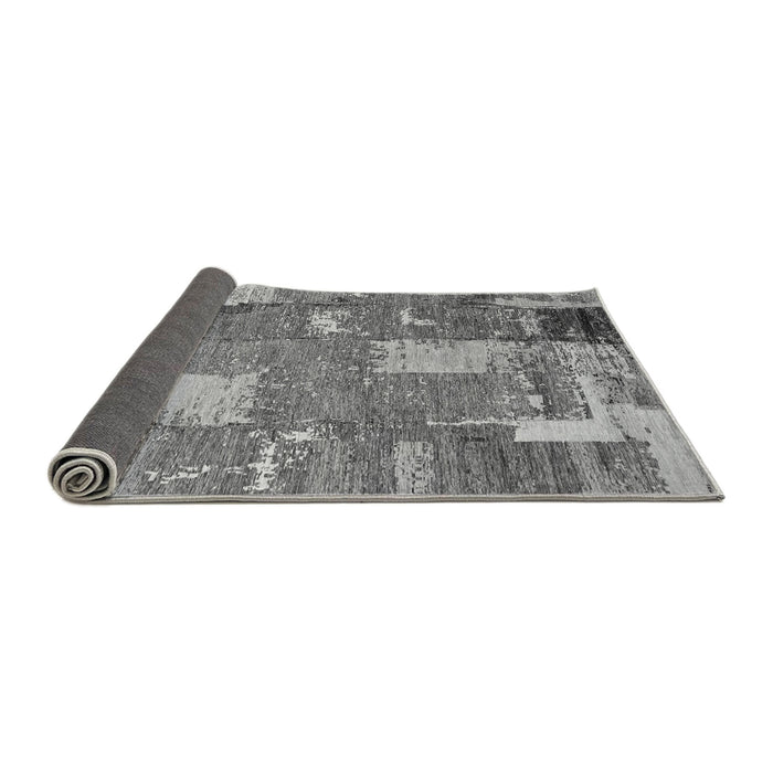 Sideview of Patchwork Gray Transitional Rug, abs2335gry