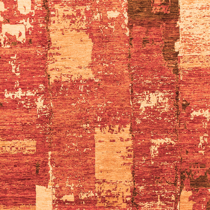 Machine Washable Patchwork Orange Transitional Area Rugs, wshabs2335org