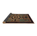 Sideview of Abstract Brown Modern Rug, abs2336