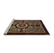 Sideview of Machine Washable Abstract Brown Rug, wshabs2336