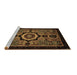 Sideview of Machine Washable Abstract Brown Modern Rug, wshabs2336brn