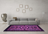 Machine Washable Abstract Purple Modern Rug, wshabs2336pur