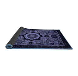 Sideview of Abstract Blue Modern Rug, abs2336blu