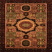 Square Abstract Orange Modern Rug, abs2336org