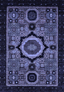Abstract Blue Modern Rug, abs2336blu