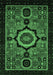 Machine Washable Abstract Emerald Green Modern Area Rugs, wshabs2336emgrn