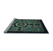 Sideview of Machine Washable Abstract Light Blue Modern Rug, wshabs2336lblu