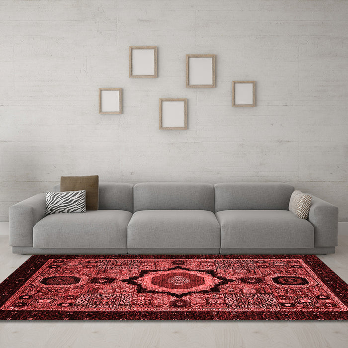 Modern Red Washable Rugs