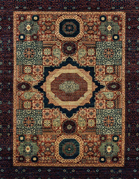 Machine Washable Abstract Brown Rug, wshabs2336