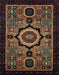 Machine Washable Abstract Brown Rug, wshabs2336