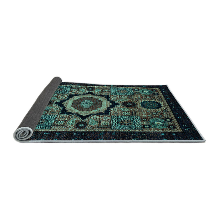 Sideview of Abstract Light Blue Modern Rug, abs2336lblu