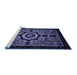 Sideview of Machine Washable Abstract Blue Modern Rug, wshabs2336blu