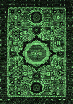 Abstract Emerald Green Modern Rug, abs2336emgrn