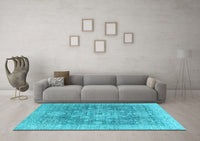 Machine Washable Abstract Light Blue Modern Rug, wshabs2337lblu