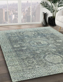 Abstract Gray Modern Rug in Family Room, abs2337