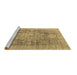 Sideview of Machine Washable Abstract Brown Modern Rug, wshabs2337brn