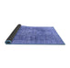 Sideview of Abstract Blue Modern Rug, abs2337blu