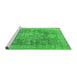 Sideview of Machine Washable Abstract Green Modern Area Rugs, wshabs2337grn