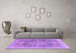 Machine Washable Abstract Purple Modern Area Rugs in a Living Room, wshabs2337pur