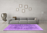 Machine Washable Abstract Purple Modern Rug, wshabs2337pur