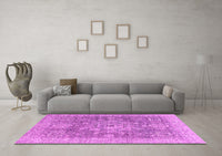 Machine Washable Abstract Pink Modern Rug, wshabs2337pnk